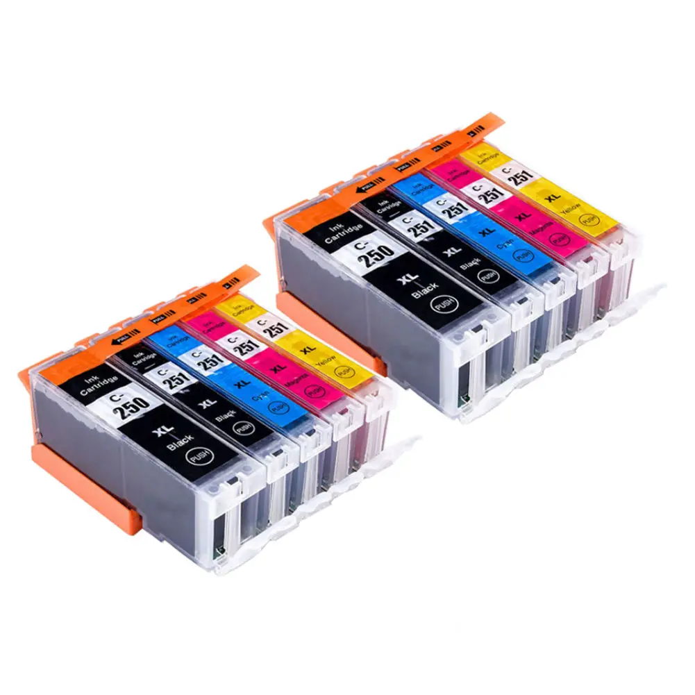 HTL 2 набора PGI 250 CLI251 для canon MG6320 MG7120 MG7520 IP8720 многоразовый картридж с чипом ARC pgi250 pgi