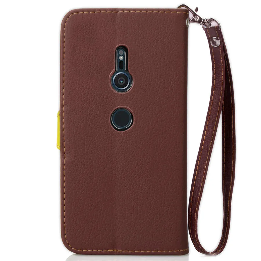 Чехол из искусственной кожи в форме листа для Sony XZ X XZ1 XZ2 Compact Xperia Z3 Z5 Mini XA XA1 XA2 Ultra L1