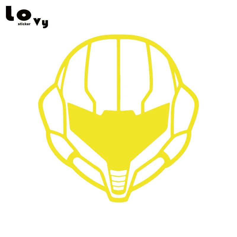 Metroid Samus Head шлем Виниловая наклейка для автомобиля мультфильм персонаж Наклейка