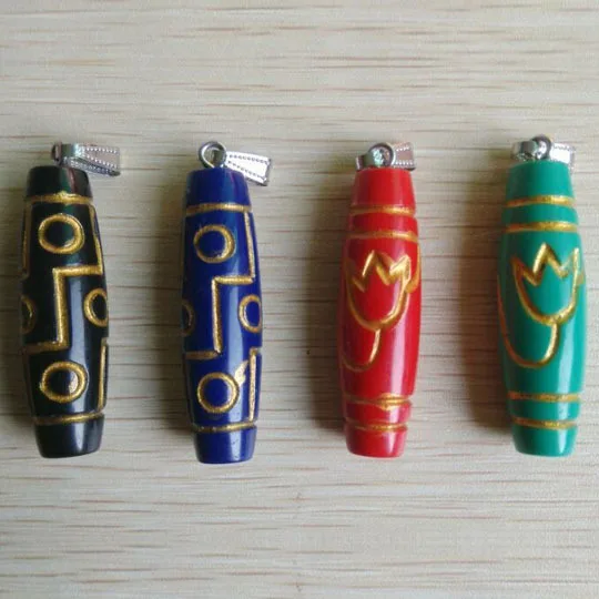 

2016 fashion new natural stone Dzi bead charms pendants for jewelry making top Quality 4pcs/lot free shipping Wholesale