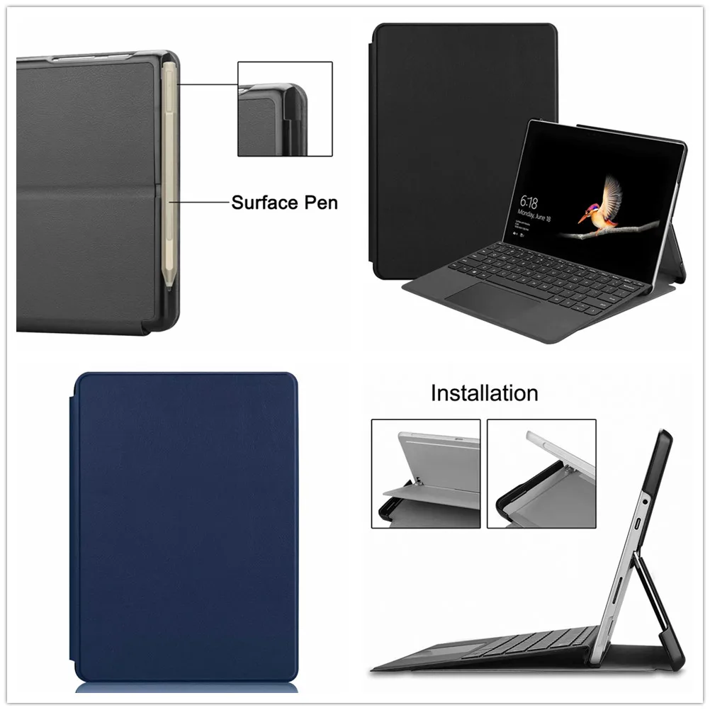Ультратонкий чехол для нового ноутбука Microsft Surface Go 10 дюймов флип со слотом