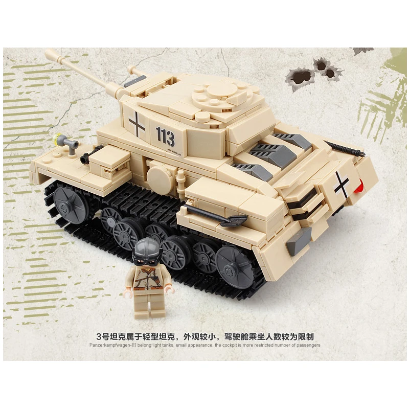 KAZI Century Military Panzer King Tiger Tank Building Blocks Brick Toy 82011 Bricks Educational toys | Игрушки и хобби