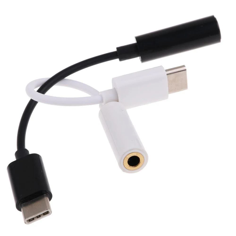 2019 новый черно белый кабель для наушников Type C до 3 5 мм USB аудио адаптер