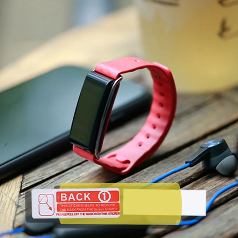 2 шт. защитная пленка из ТПУ с защитой от царапин отверстием для ключа Huawei Honor Band 3