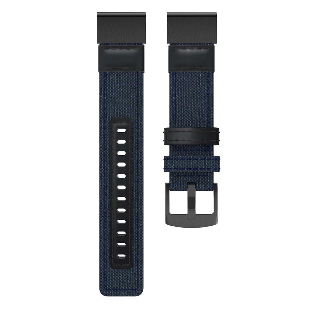 22 мм ремешок для Garmin Fenix 5/5 Plus/Forerunner 935/Instinct/Quatix 5 Смарт часы нейлон + кожа быстро
