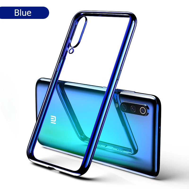 Синий Для Xiaomi mi 9 чехол 3D Лазерное покрытие Роскошный чехол из мягкого ТПУ Прозрачный чехол для Xiao mi Xio mi 9 SE mi 9 Lite CC9e mi 9T Pro Чехол для телефона - Цвет: Синий