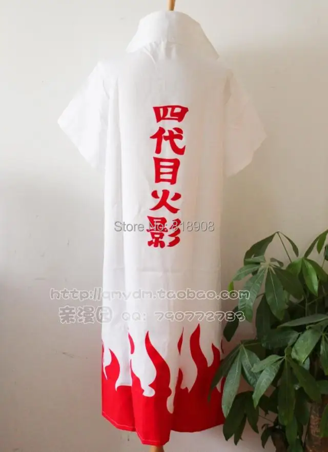 Naruto Yondaime Hokage Cloak White Dust coat Cosplay Costume Adult Halloween party clothes | Тематическая одежда и