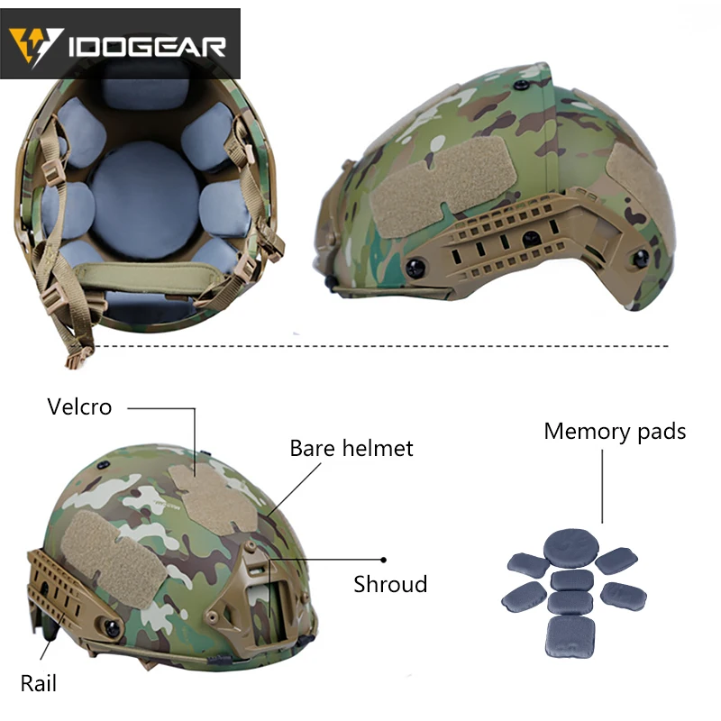 Тактический шлем IDOGEAR Multicam CP защитный кожух AF военные Охотничьи аксессуары| |