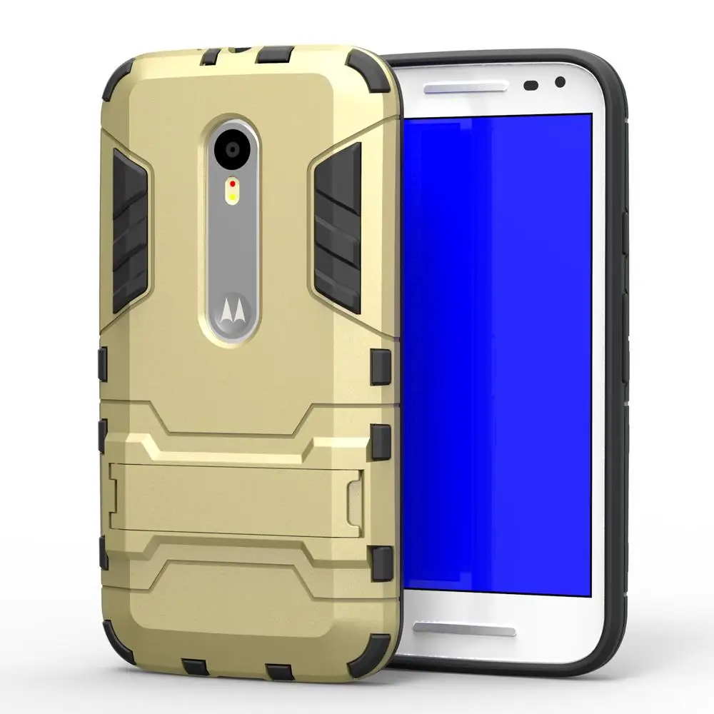 Gold Для Motorola Moto G3 чехол жесткий резиновый чехол для телефона для Motorola Moto G3 чехол для Motorola G3 чехол XT1541 XT1542 XT1543 HATOLY - Цвет: Gold