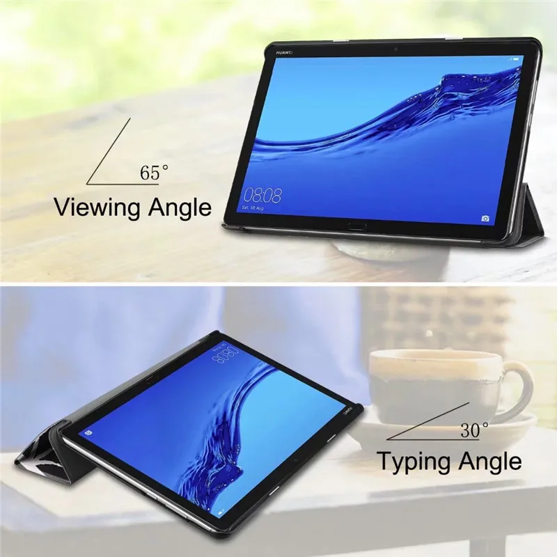 Тонкий чехол подставка из искусственной кожи для Huawei MediaPad M5 Lite 10 BAH2 W09 DL AL09 1 дюймов