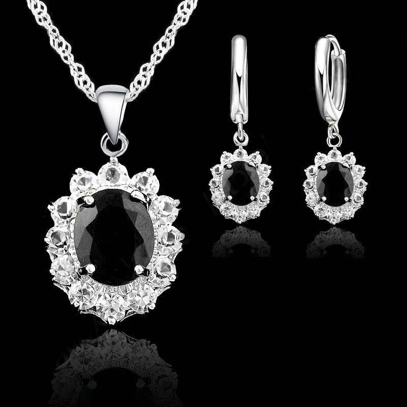 

Женский комплект ювелирных изделий из серебра 925 пробы с кубическим цирконием