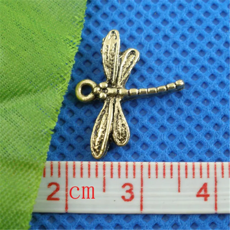 DoreenBeads 50 шт золотистые тона Подвески с кулоном стрекозы 15*17 мм фурнитура (B01595)