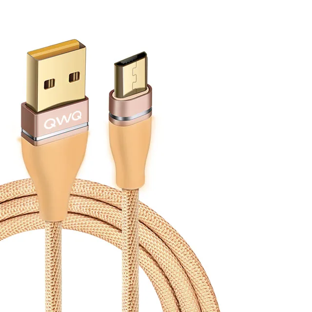 Gold Micro USB кабель 3.0A Быстрая зарядка Microusb кабель зарядного устройства для samsung J4 J5 J6 J7 Xiaomi Redmi Note 5 4 Android Кабели для телефонов - Цвет: Gold