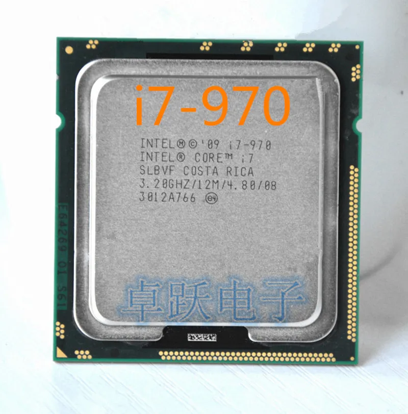 Процессор Intel Core процессор i7 970 3 20 ГГц 12 м 6 ядер разъем 1366 бесплатная