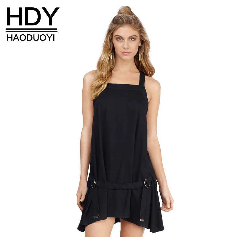 Платье HDY Haoduoyi с открытой спинкой перекрестное облегающее повседневное без