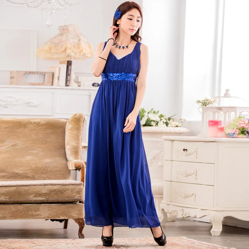 Женское длинное банкетное платье элегантное привлекательное шифоновое большого