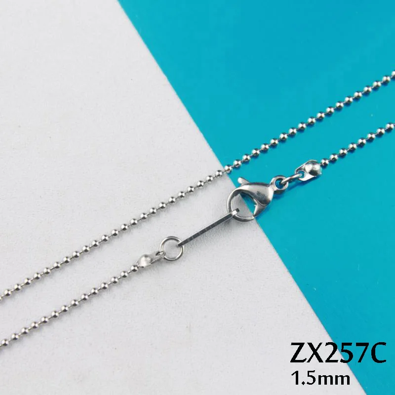 Цепочка Из Нержавеющей Стали с застежкой карабином 1 5 мм 20 шт.|stainless steel necklace|steel