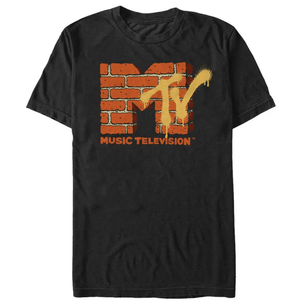 MTV кирпич Логотип Мужская графическая футболка|Мужские футболки| |