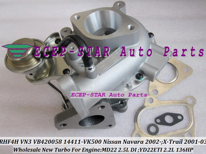 Free Ship RHF4H VN3 14411-VK500 14411 VK500 VB420058 Turbo Turbocharger For NISSAN Navara MD22 2.5L 02- X-Trail Di YD22ETI 2.2L |