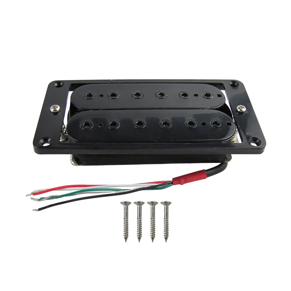 FLEOR Black Double Coil Humbucker электрогитара звукосниматель Alnico 5 регулируемых полюсов с