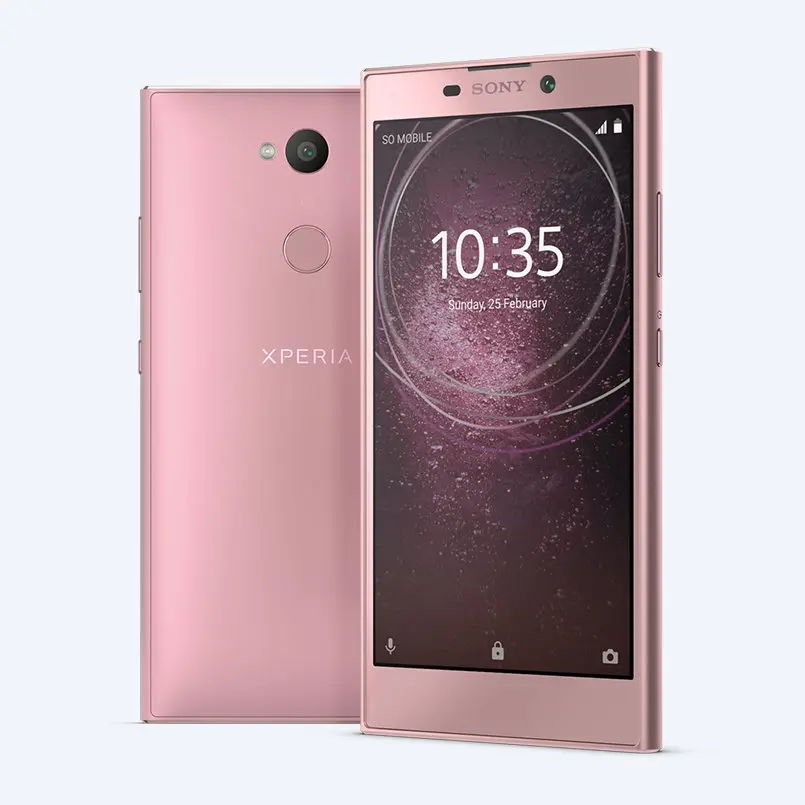 Розовый Смартфон sony Xperia L2 на Android, 3 ГБ ОЗУ, 32 Гб ПЗУ, четырехъядерный, 5,5 дюймов, 3300 мАч, Распознавание отпечатков пальцев, NFC, 4G, мобильный телефон - Цвет: Розовый