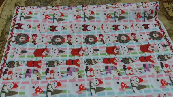 Сверхмягкие 7 шт. 15x15 см Рождественский олень Санта Клаус колокольчик Печатный
