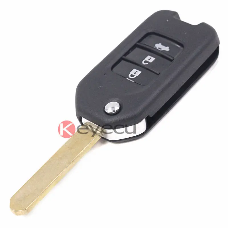 KEYECU Новый Uncut Складной Дистанционный брелок 3 кнопки 433 МГц ID46 для Honda Accord 2008 модель