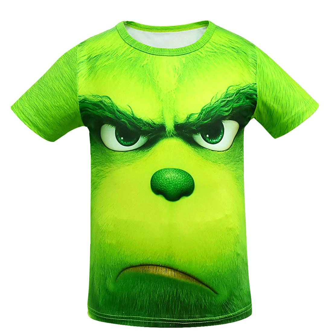 3410tshirt Гринч полный уход за кожей лица 3D Одежда для мальчиков толстовки с капюшоном и футболки для мальчиков; Детские повседневные пуловеры с героями мультфильмов, Детские майки, футболки Косплэй на костюм гринча - Цвет: 3410tshirt