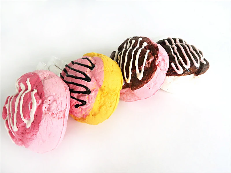 80pcs/lot 9CM Cream puffs 4 styles Original packaging Slow rebound Bread smell Toy squishy pendant free shipping | Игрушки и хобби