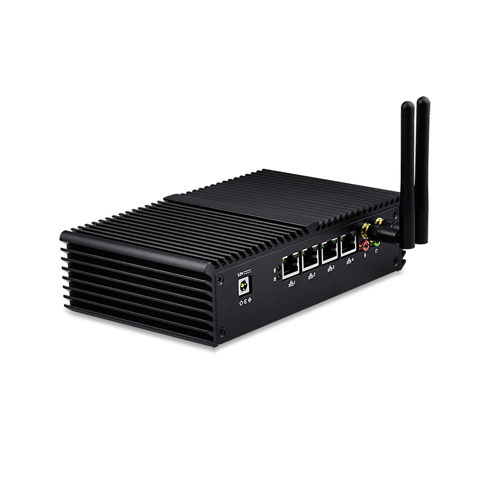 Qotom мини ПК 4 * Ethernet Lan Cor i7 i5 i3 межсетевой экран компьютер без вентилятора сервер