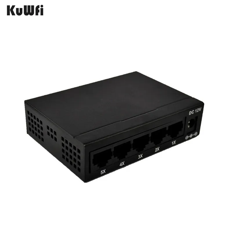 CE ROHS Compli 5 портовый коммутатор 10/100 м Быстрый Ethernet для сетевой камеры Vlan поддержка