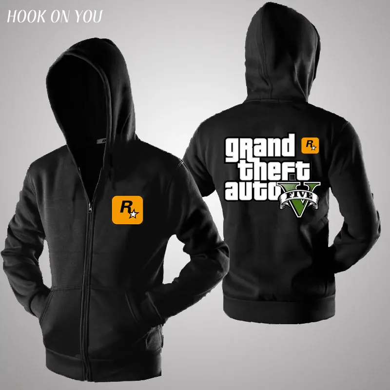 Grand Theft Auto GTA GTA5 толстовки осень весна зима пальто куртка ТВ игра одежда на