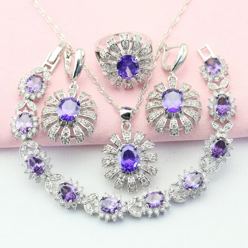Женский ювелирный комплект из колье серёг и браслета с фианитом|colorful jewelry sets|jewelry