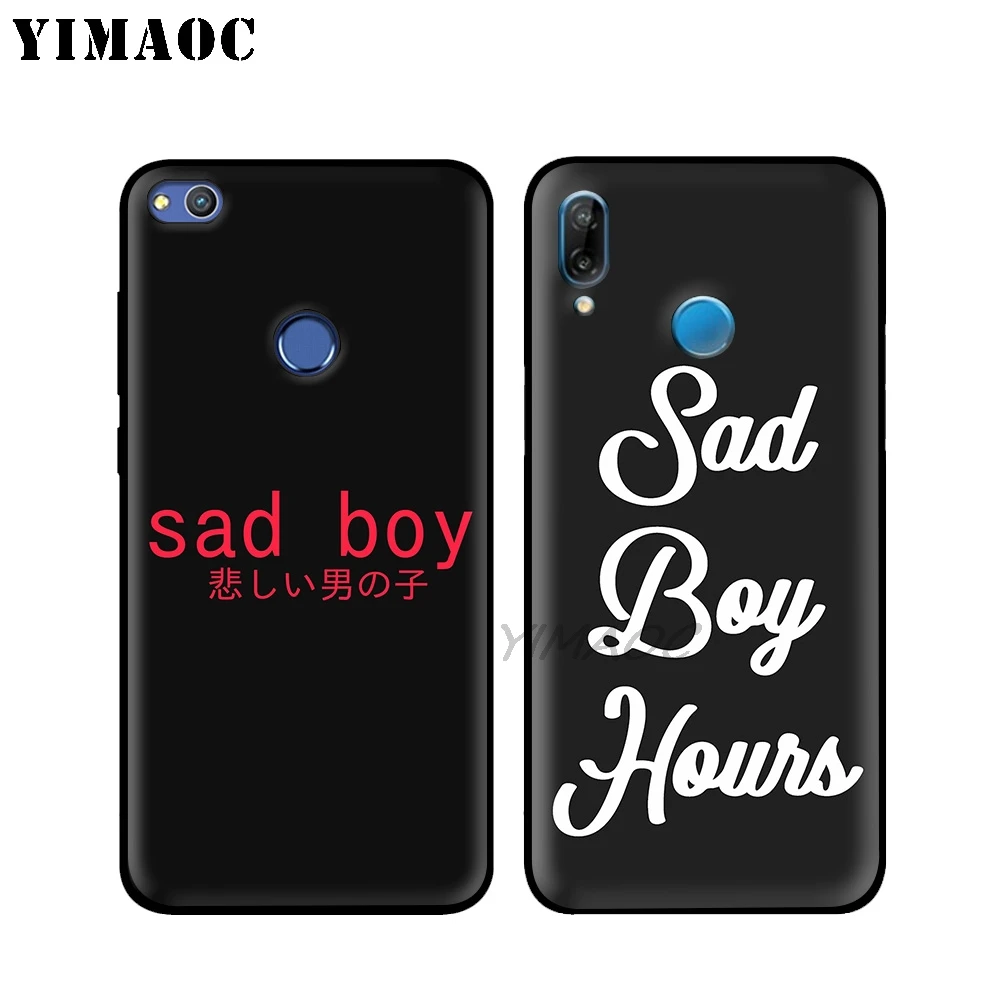 YIMAOC Japan Sad Boy Anime Cat Soft Case For Huawei P30 P20 Pro P10 P9 P8 2015 2017 P Smart Plus Z 2019 Nova 5i 4 3 3i 2i Lite |