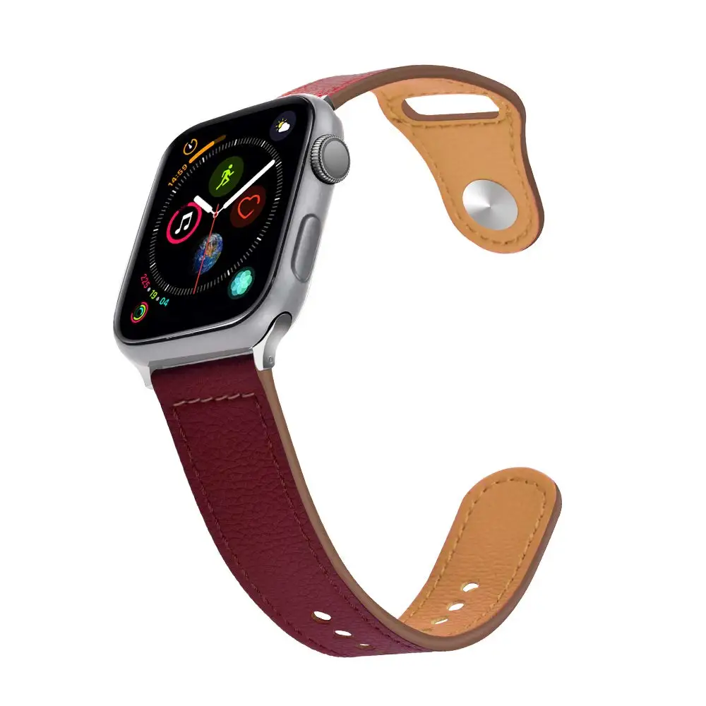 Модный ремешок с застежкой для Apple Watch 38 мм 40 мм 42 мм 44 мм кожаный ремешок для Iwatch серии 1 2 3 4 кожаный ремешок для часов