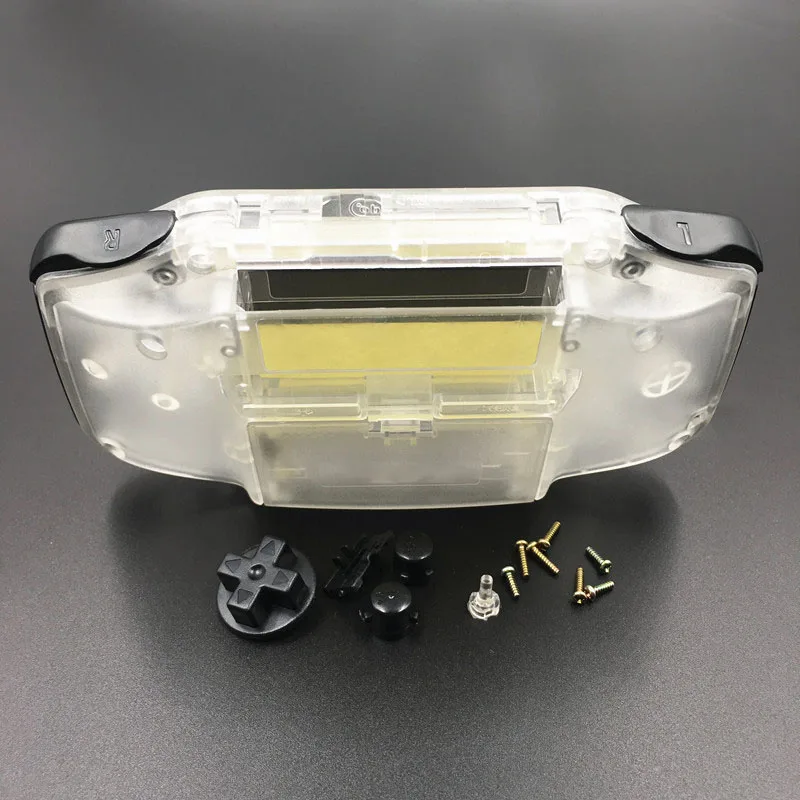 Прозрачный + черный корпус кнопки Запчасти для Gameboy Advance GBA Ремонт|Чехлы| |