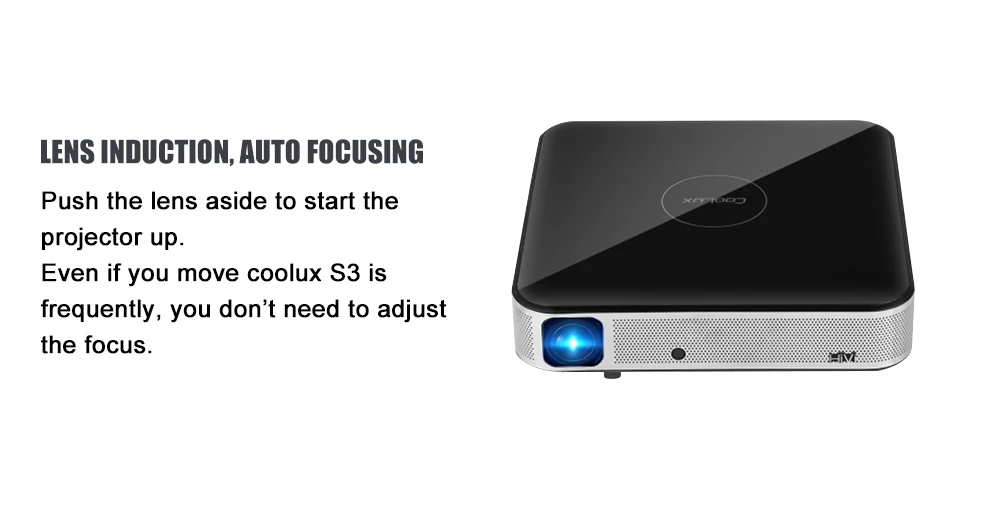 Coolux S3 DLP проектор 3D 1500 люмен 4K 1-2,5 м домашний кинотеатр Cortex-A53 1500: 1 1280x800 автоматический фокус умный проектор на Android