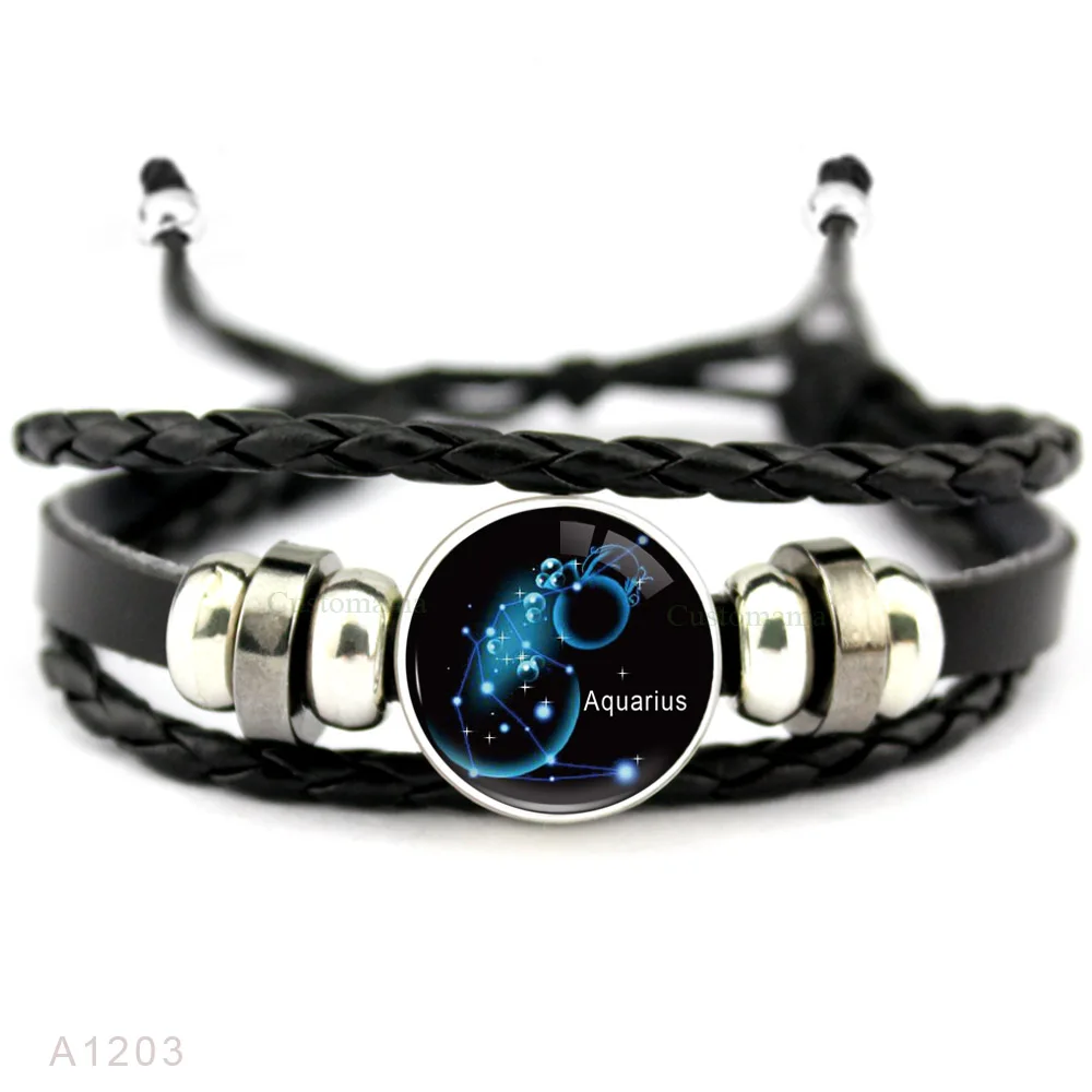 Браслеты из созвездия зодиака браслеты Водолей рыбы Овен Телец Gemini рак Leo Virgo весы
