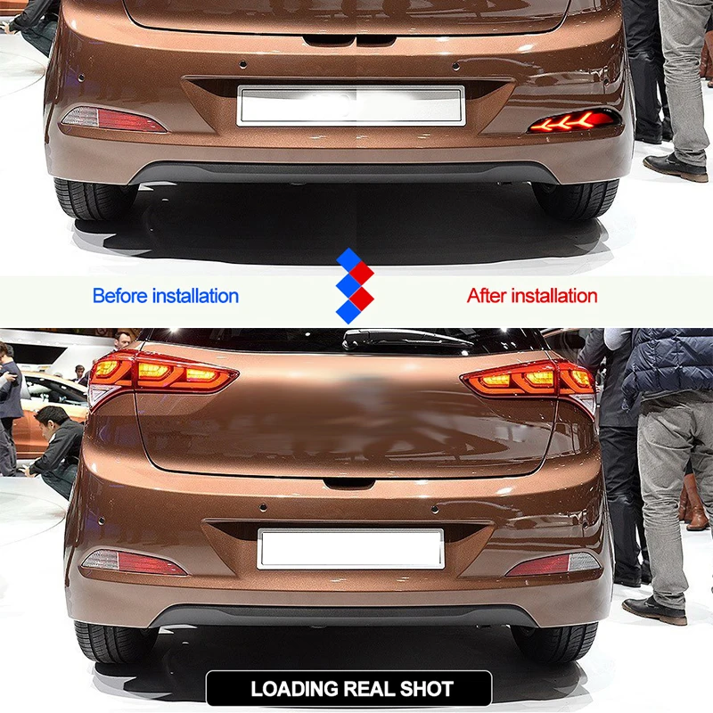Задний бампер задний стоп сигнал для Hyundai ix20 2017 2018 отражатель светодиодные