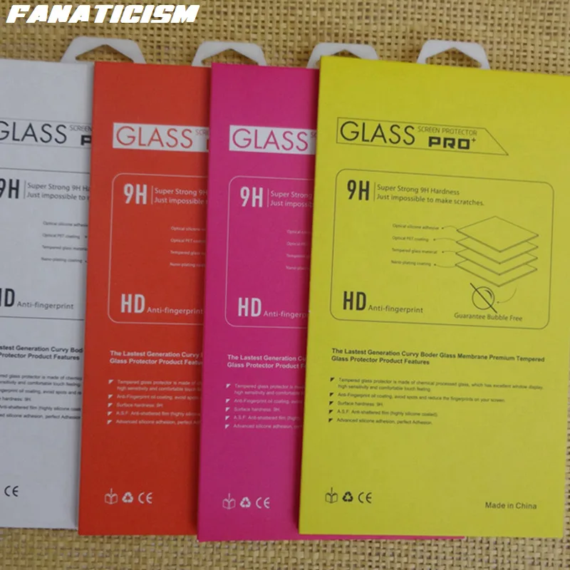 

100pcs Universal Tempered Glass Screen Protector Retail Packaging Hard Box For iphone 11 pro XR XS Max 5s SE 6s 7 8 Plus S20 S10