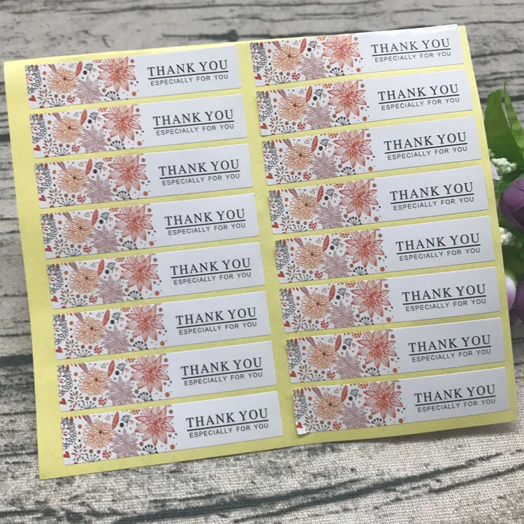 

DIY Scrapbooking Thank You Simple Sealing Sticker for Cookie/Candy/Nuts/Party Gift Package,High Quality 70 X 15MM, 160pcs/lot