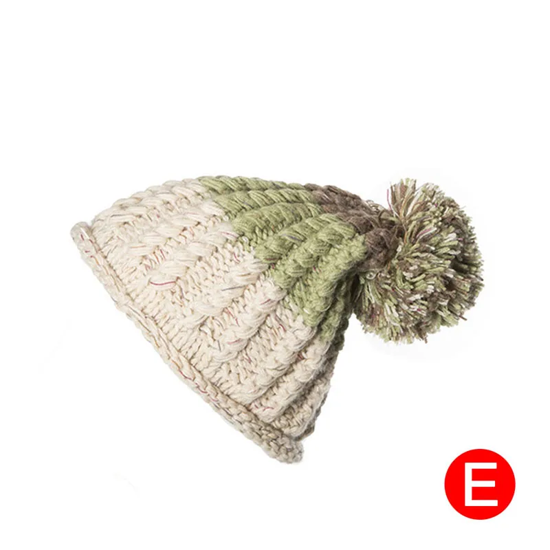 

Newly Women Girls Winter Warm Pom Poms Beanies Cap Thick Knitted Outdoor Hat m99