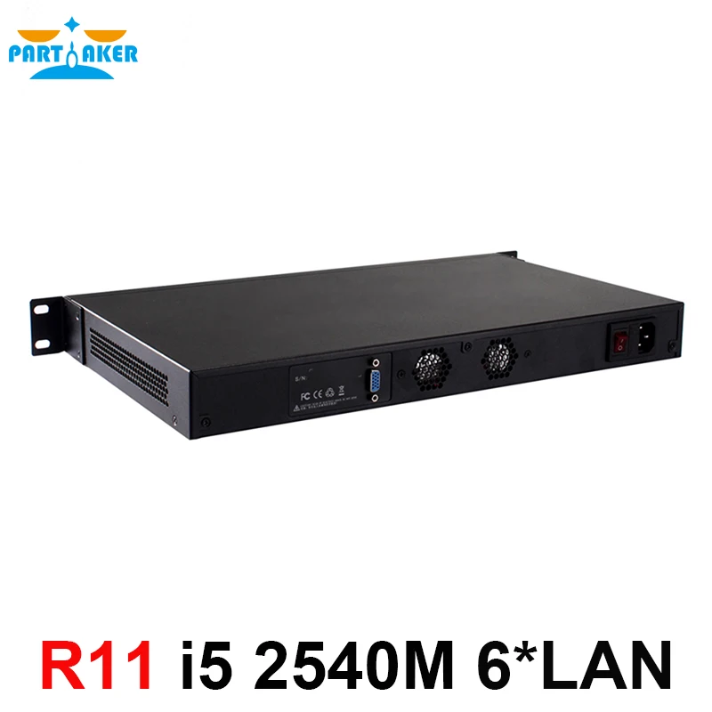 Partaker R11 firewall 1u pfsense с i5 2540M 2520M устройство безопасности аппаратный межсетевой экран