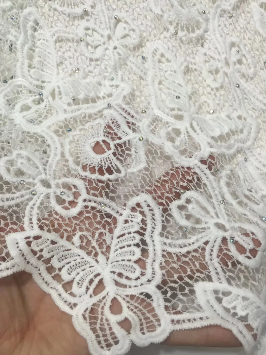 Красивый шнурок с рисунком бабочки нигерийская кружевная ткань молочный шелк