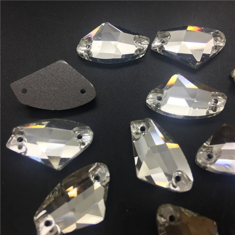 AX Форма Галактическая шить на камни Crystal Clear Цвет Flatback 2 отверстия 5x10 9x14 122x19 мм