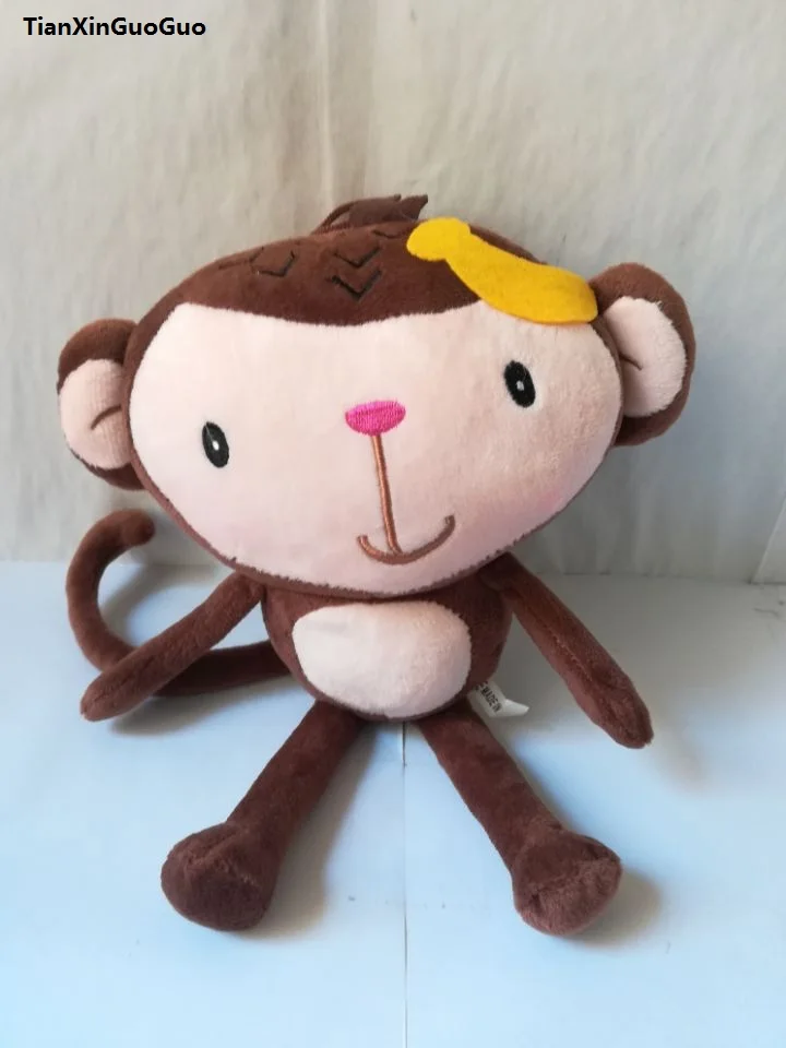 

about 30cm lovely brown monkey plush toy, cartoon monkey soft doll children's toy Christmas gift w0142