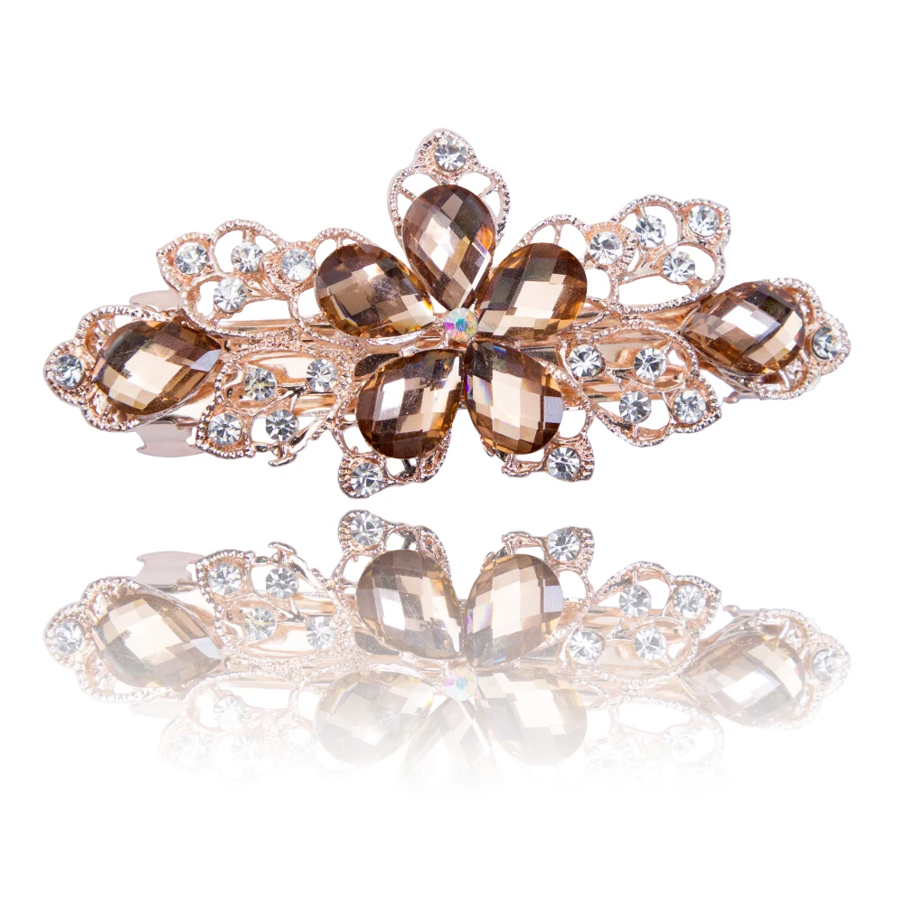 Женские хрустальные шпильки для волос Haimeiakng свадебные аксессуары с цветочной