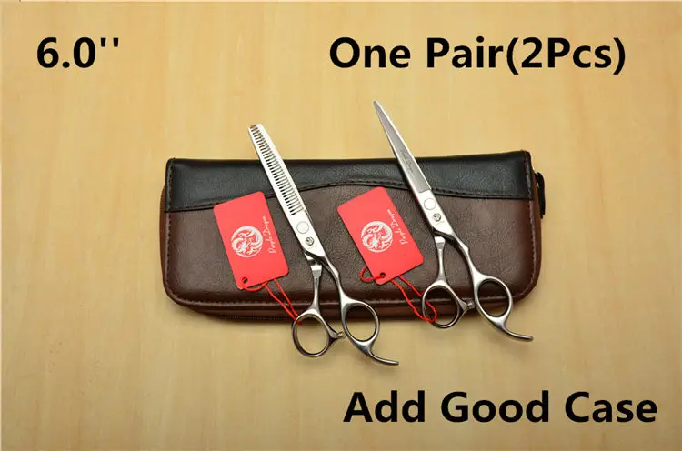 2Pcs Add Case 60 5 ''/5,5''/6 ''/6,5''/7 ''/7,5''/8 ''Z1006 ножницы для резки филировочные ножницы парикмахерские ножницы для собак, кошек, домашних животных - Цвет: 2Pcs Add Case 60