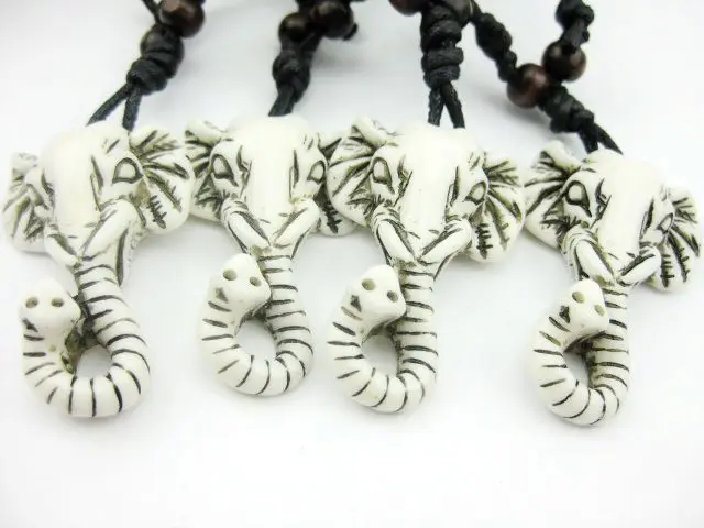 

12 pcs hot selling Cool Tibetan White Elephant necklace charms