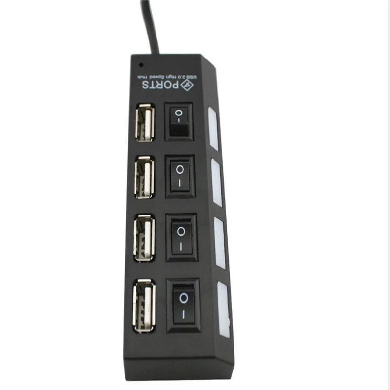 effelon Mini High Speed USB 2.0 4 Ports Charger Portable 480 Mbps On/Off Switch Splitter Adapter For PC Laptop | Мобильные телефоны